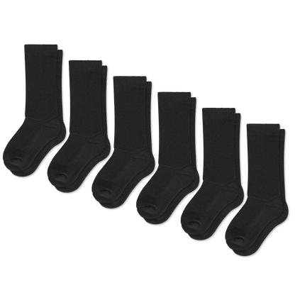 Black EasyStretch™ Socks Bundle 6-Pack
