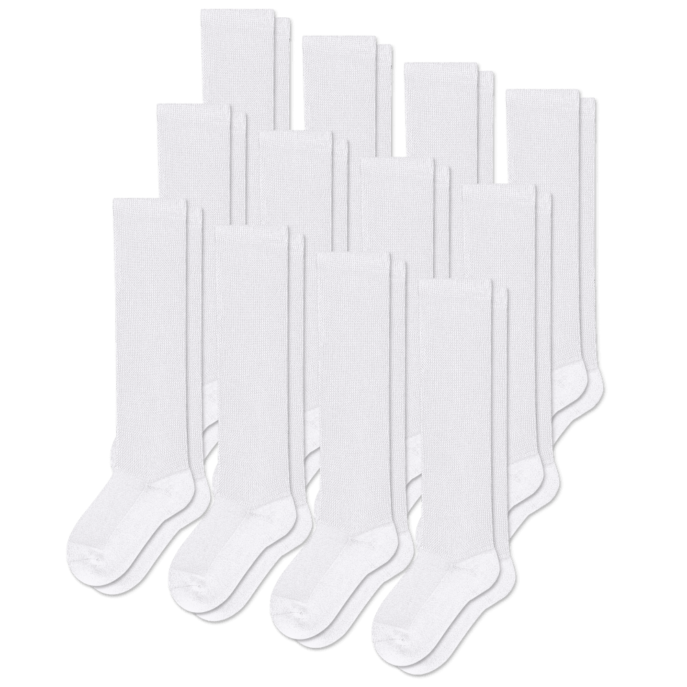 White EasyStretch™ Socks Bundle 12-Pack