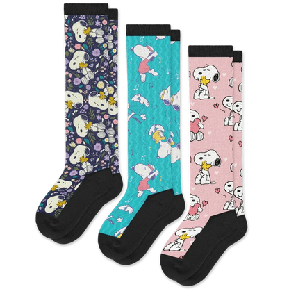 Live Laugh Snoopy EasyStretch™ Socks Bundle 3-Pack