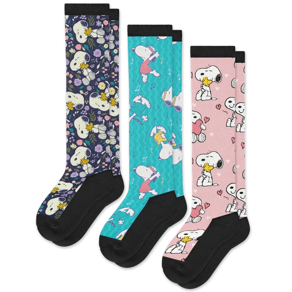 Live Laugh Snoopy EasyStretch™ Socks Bundle 3-Pack