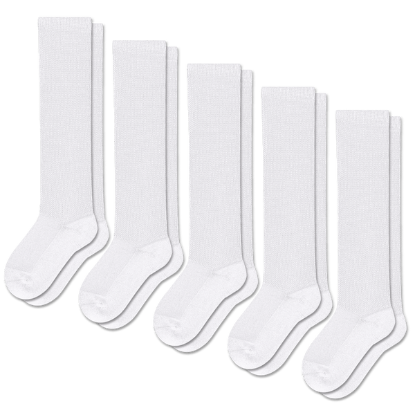 White EasyStretch™ Socks Bundle 5-Pack