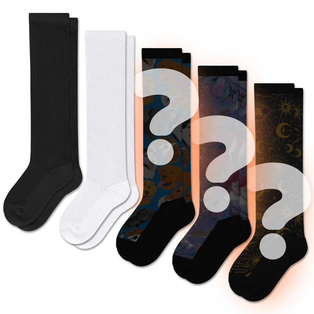 Monochrome & Mystery EasyStretch™ Socks Bundle 5-Pack