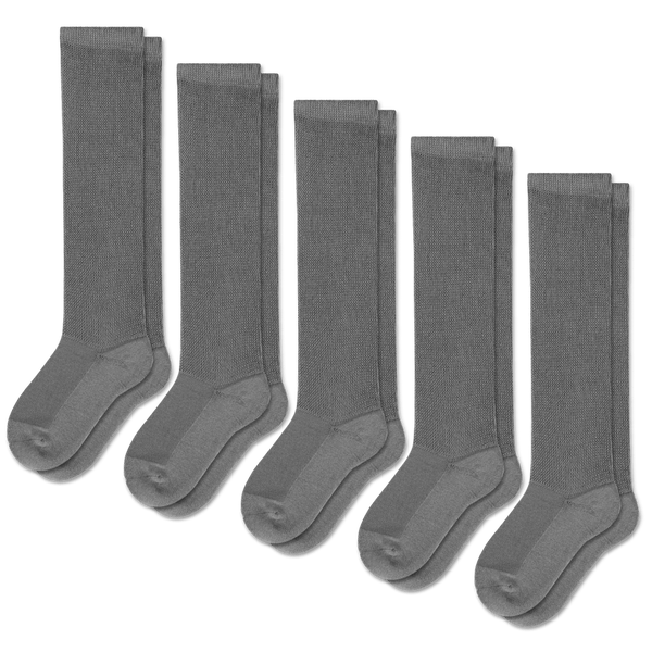 Gray EasyStretch™ Socks Bundle 5-Pack