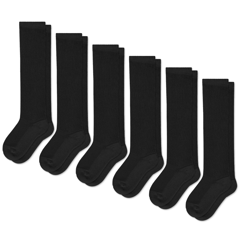 Black EasyStretch™ Socks Bundle 6-Pack
