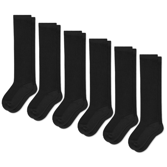 Black EasyStretch™ Socks Bundle 6-Pack