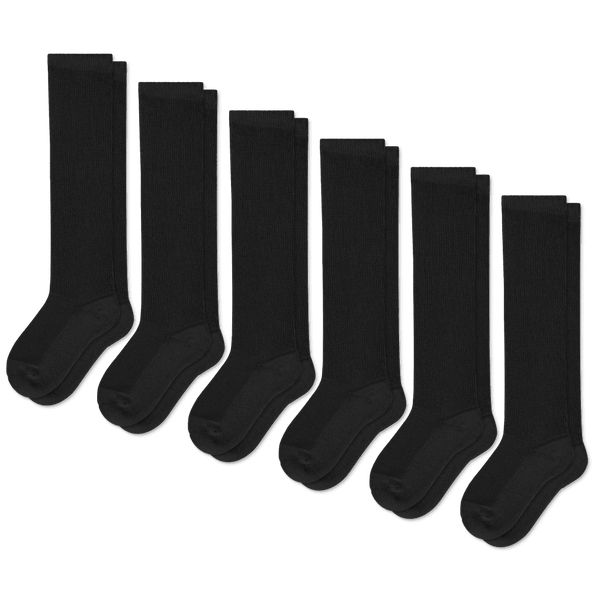 Black EasyStretch™ Socks Bundle 6-Pack