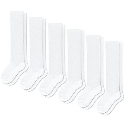 White EasyStretch™ Socks Bundle 6-Pack