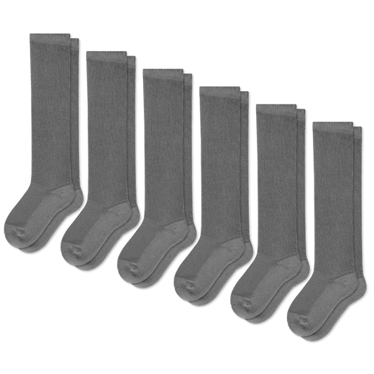 Gray EasyStretch™ Socks Bundle 6-Pack