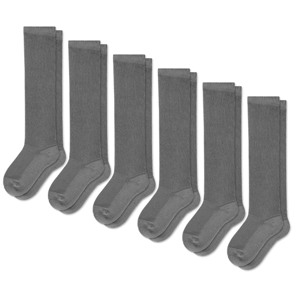 Gray EasyStretch™ Socks Bundle 6-Pack