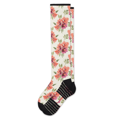 Pastel Petals Compression Socks