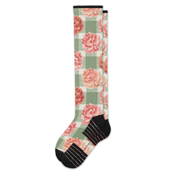 Peony Blooms Compression Socks