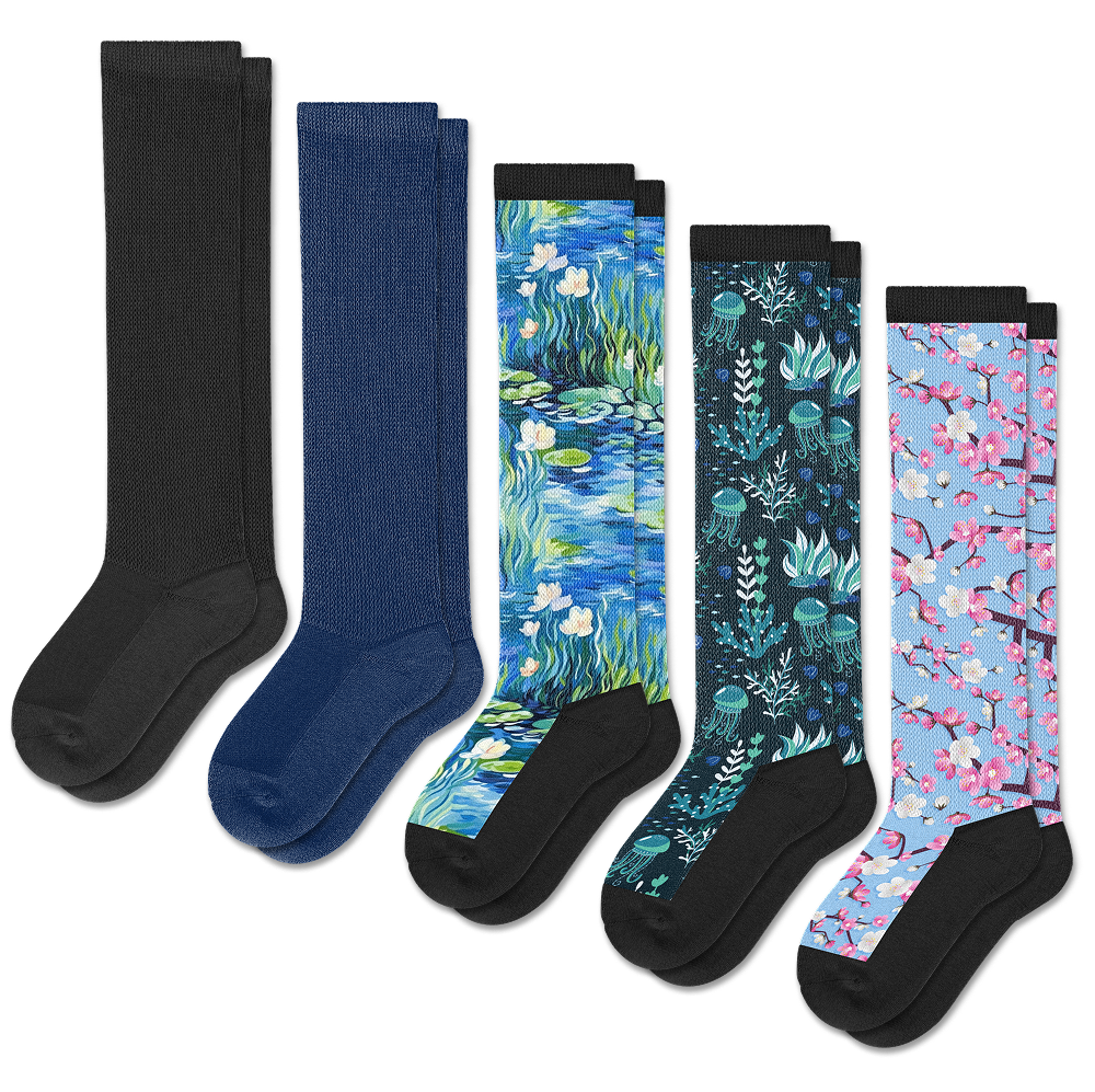 Serene Tones EasyStretch™ Socks Bundle 5-Pack