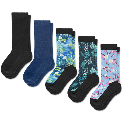 Serene Tones EasyStretch™ Socks Bundle 5-Pack