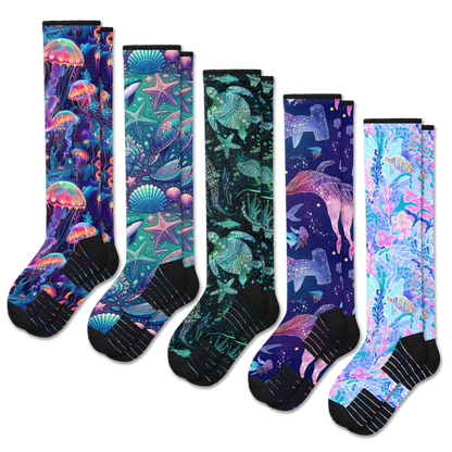 Neon Tide Compression Socks 5-Pack Bundle