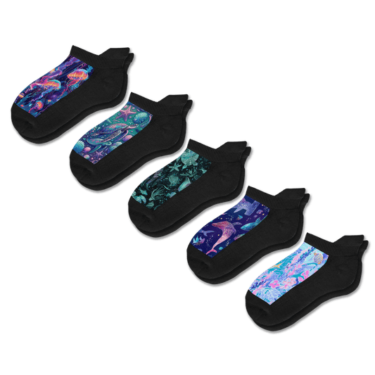 Neon Tide Ankle Socks 5-Pack Bundle