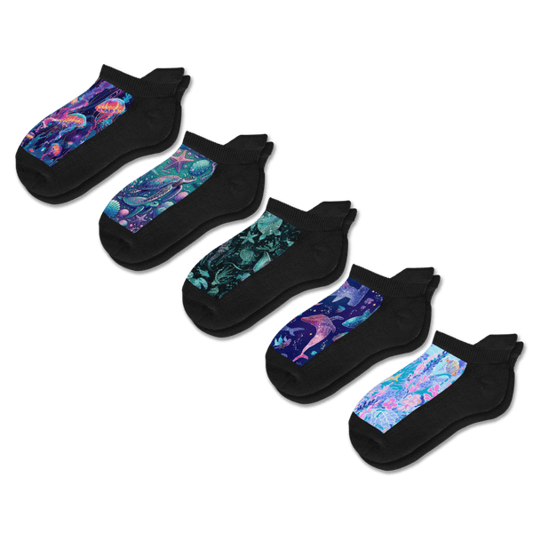 Neon Tide Ankle Socks 5-Pack Bundle