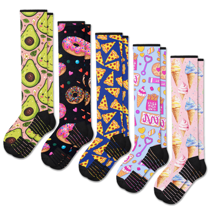 Treat Yourself Compression Socks 5-Pack Bundle