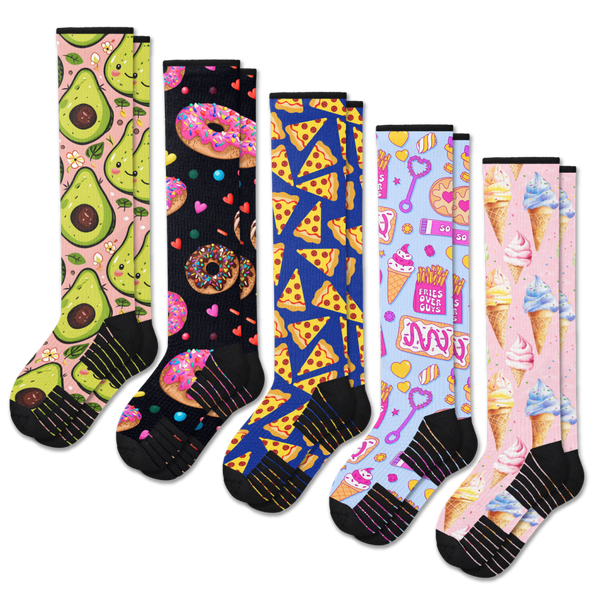 Treat Yourself Compression Socks 5-Pack Bundle