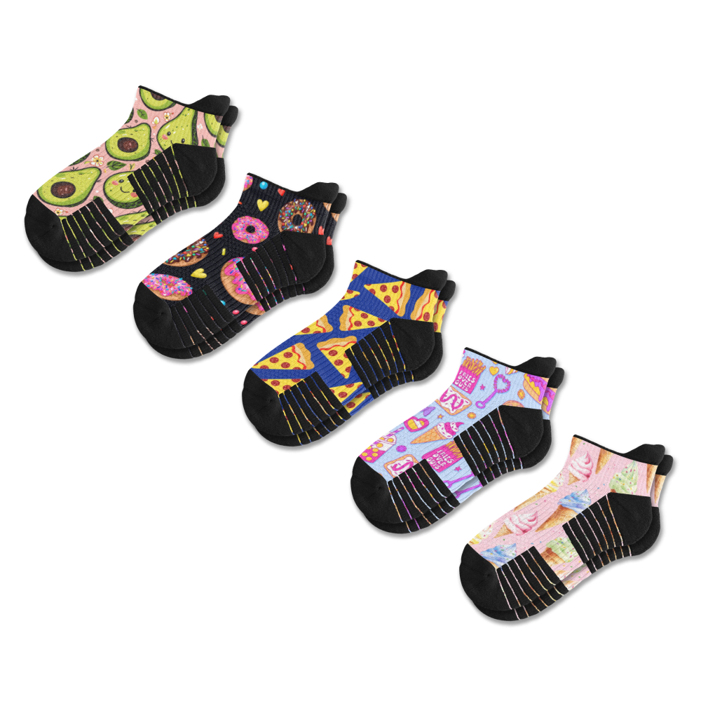 Treat Yourself Ankle Compression Socks 5-Pack Bundle
