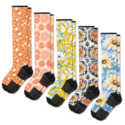 Summer Breeze Compression Socks 5-Pack Bundle