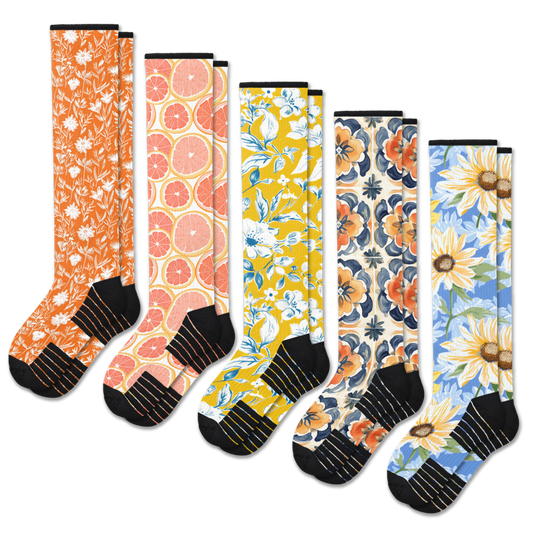 Summer Breeze Compression Socks 5-Pack Bundle