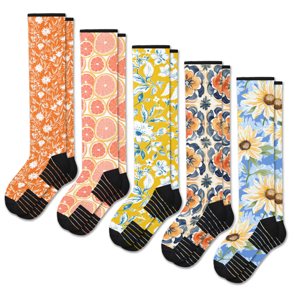 Summer Breeze Compression Socks 5-Pack Bundle