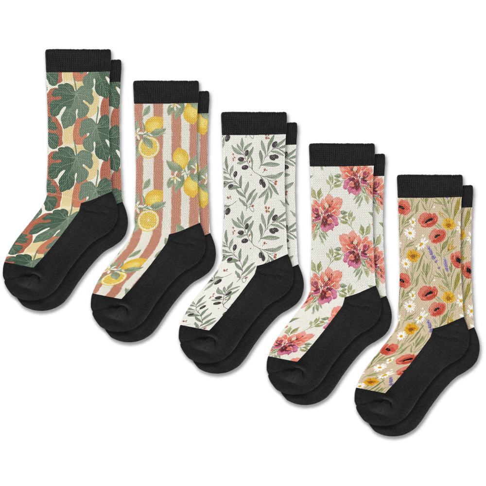Summer Harvest EasyStretch™ Socks 5-Pack Bundle