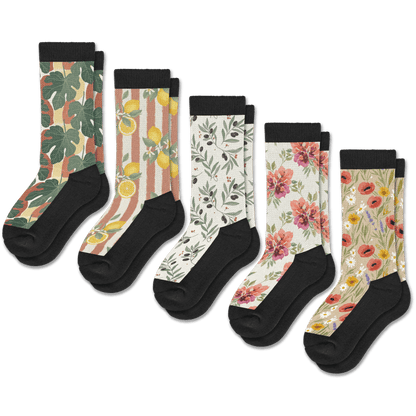 Summer Harvest EasyStretch™ Socks 5-Pack Bundle