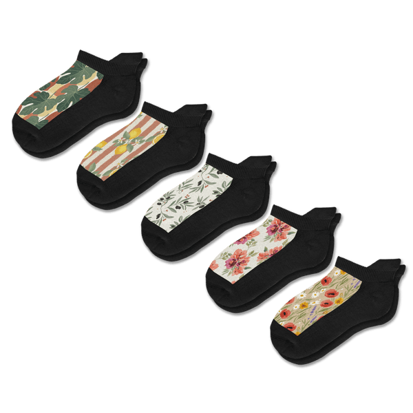 Summer Harvest Ankle Socks 5-Pack Bundle