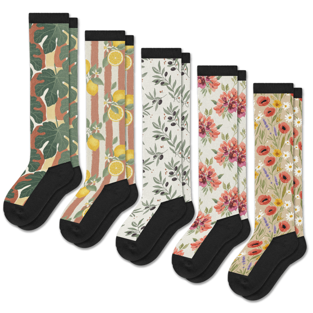 Summer Harvest EasyStretch™ Socks 5-Pack Bundle