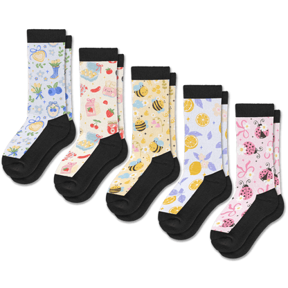Summer Picnic EasyStretch™ Socks 5-Pack Bundle