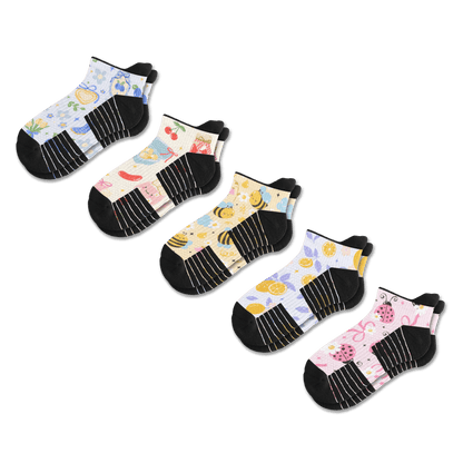 Summer Picnic Ankle Compression Socks 5-Pack Bundle