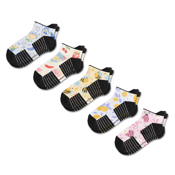 Summer Picnic Ankle Compression Socks 5-Pack Bundle
