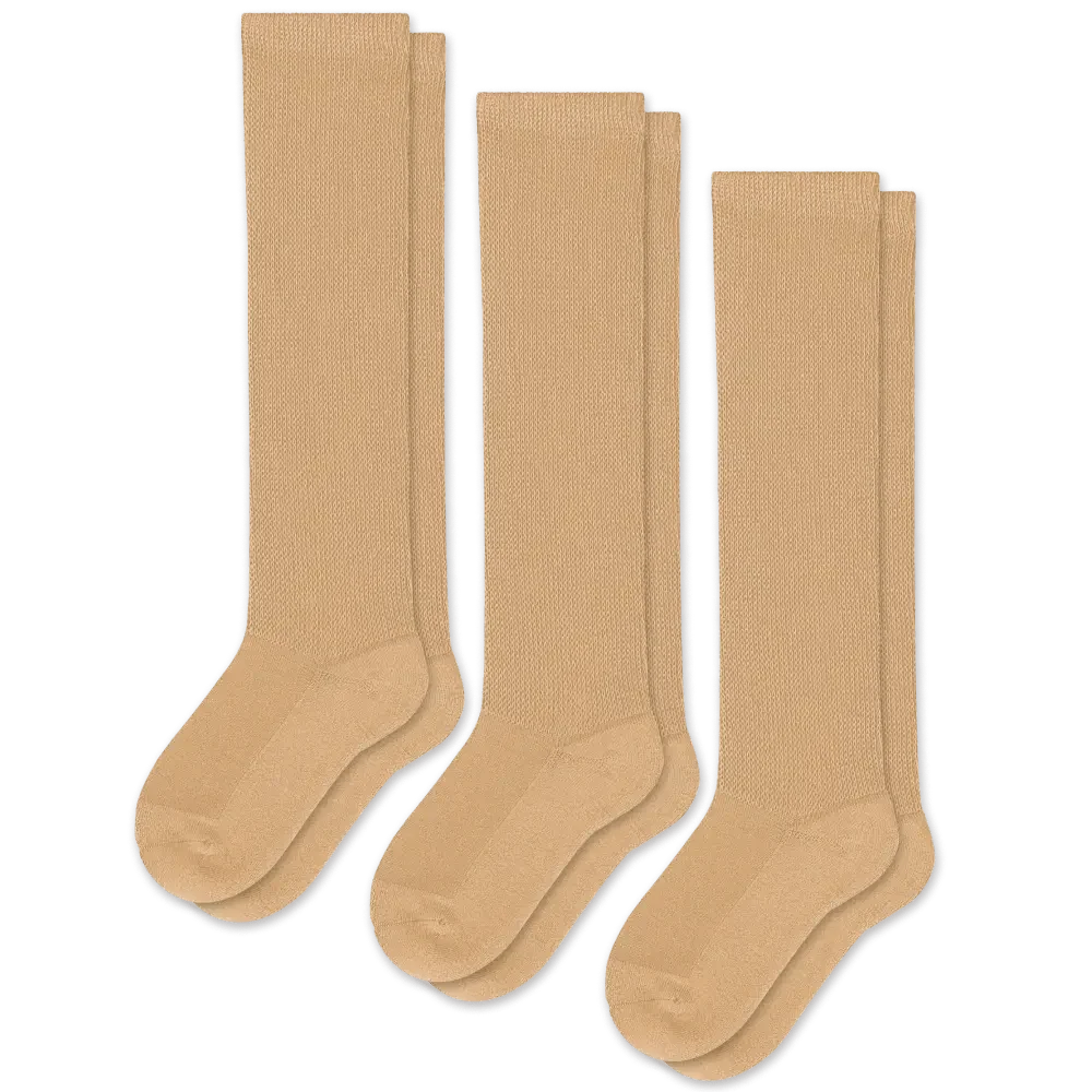 Tan EasyStretch™ Socks Bundle 3-Pack