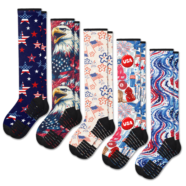 All American Compression Socks 5-Pack Bundle
