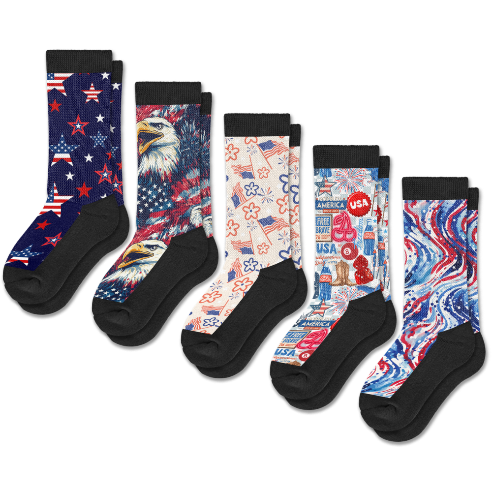 All American EasyStretch™ Socks 5-Pack Bundle