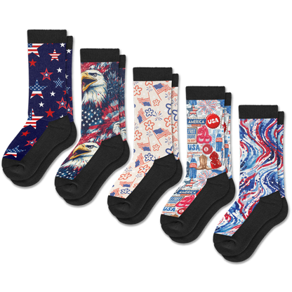All American EasyStretch™ Socks 5-Pack Bundle