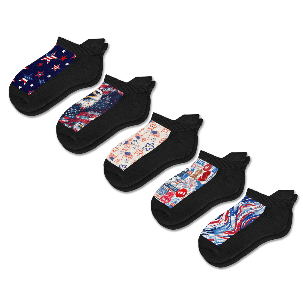 All American Ankle Socks 5-Pack Bundle