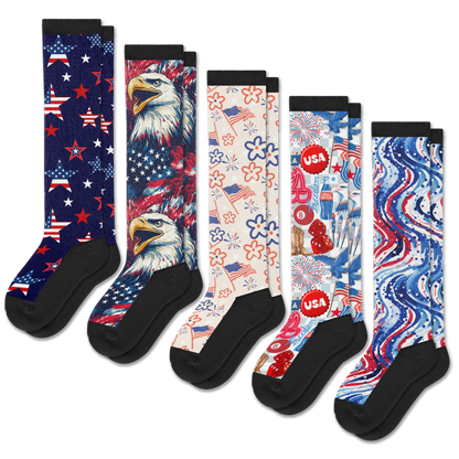 All American EasyStretch™ Socks 5-Pack Bundle