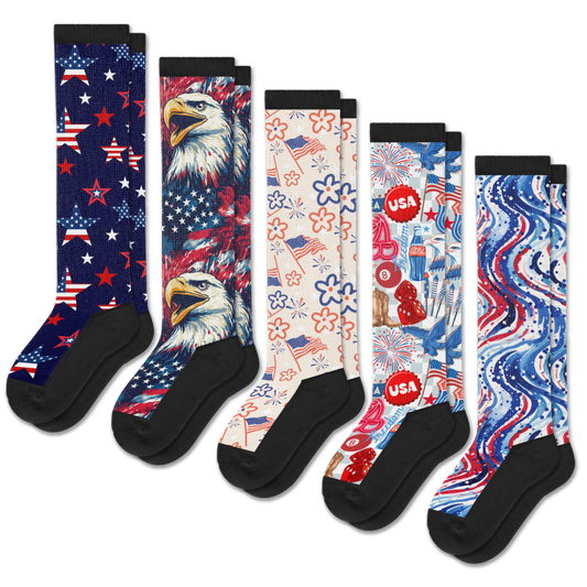 All American EasyStretch™ Socks 5-Pack Bundle